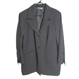 MXM Black Corset Style Tie Up Blazer Jacket